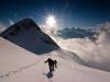 Alpinistes sur le glacier Hohbalm (Suisse)